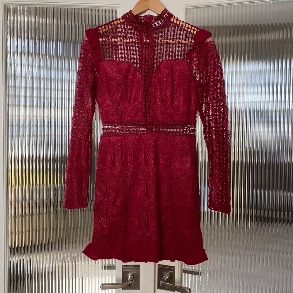 Crochet and lace dress